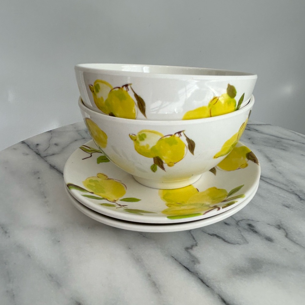 Kate Spade - melamine lemon bowls and side plates